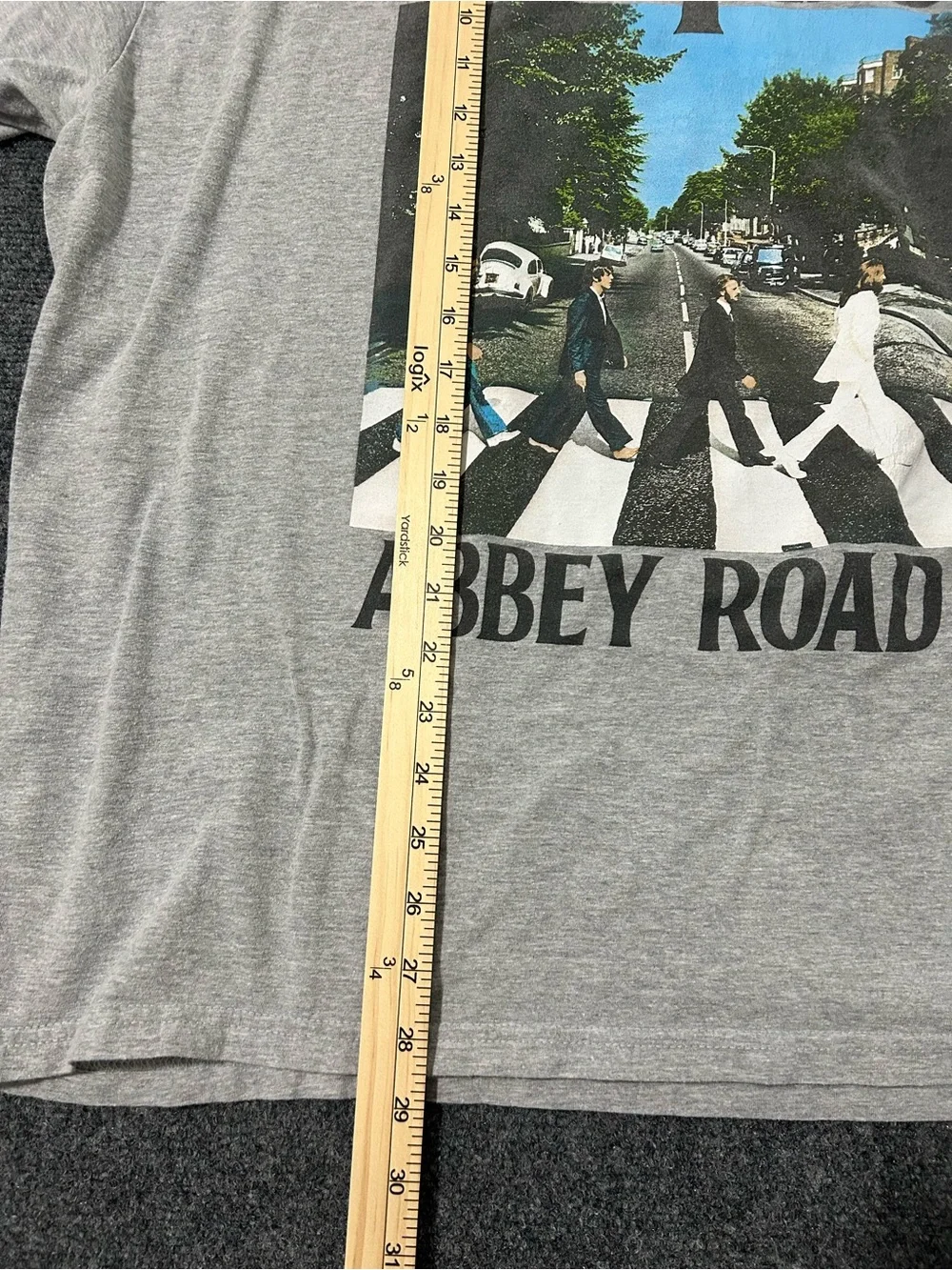 The Beatles Kids Abbey Road Tee - Grey with Blue & Green Print